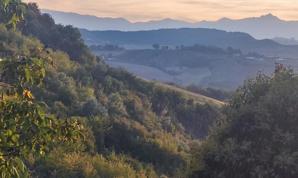 Le colline ascolane e i panorami innevati